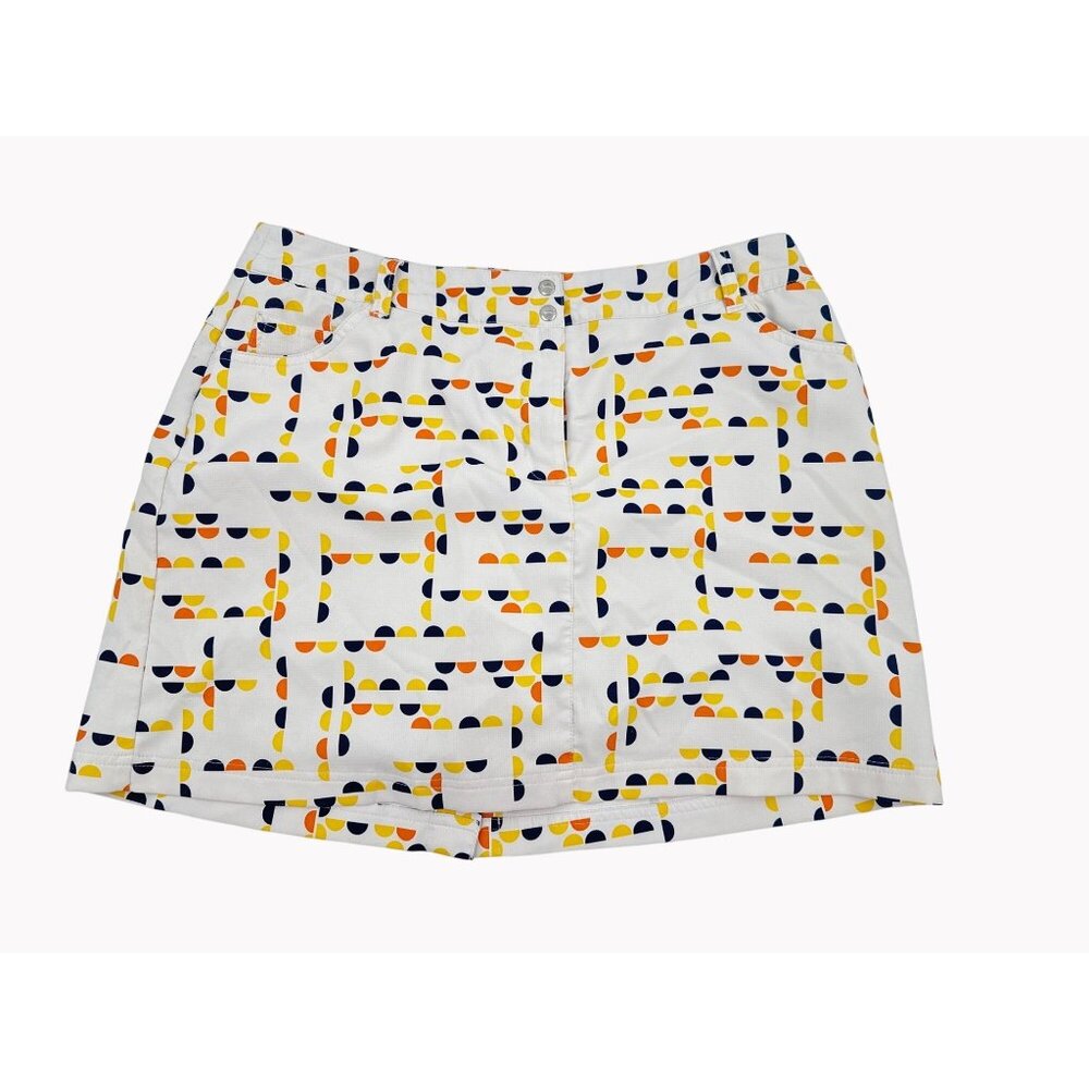 Slazenger Womens Geo Skort Size 10 Stretch Multicolor Built-In Shorts Lightweigh
